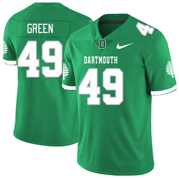 Men-Youth #49 Micah Green Dartmouth Big Green 2023 College Football Jerseys Stitched-Green